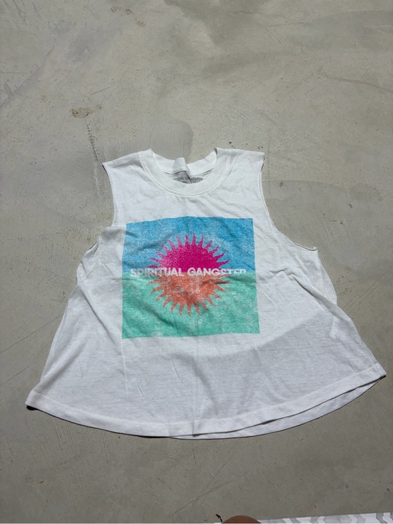 Spiritual Gangster Tops - Spiritual Gangster White Tank with Colorful Sun Graphic small
